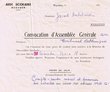 Convocation d'Assemblée Générale au Tribunal Rabbinique adressée à Jacob Hatchwell