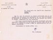 Courrier réponse adressé en août 1963 au Comité de la Communauté Israélite de Tanger