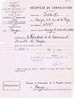 Récepissé de convocation adressé le 26/02/1960 au Président de la Communauté Israélite de Tanger