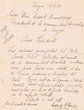 Courrier adressé le 14/02/1939 au Président de la Communauté Israélite de Tanger