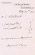 Note adressée le 17/05/1914 à S. Hatchwell