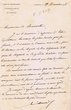 Lettre de voeux  adressée le 29/12/1908 à un Ministre du Gouvernement Espagnol