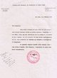 Courrier adressé le 06/02/1958 à un hôtelier