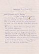 Lettre de condoléances adressée le 23/02/1967 à Mme Vve Lévy