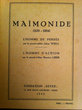 Maïmonide (1135-1204) l'homme de pensée