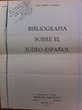 Bibliografia sobre el Judéo-Espanol