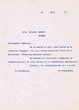 Lettre à Mme Estrella Bengio