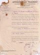 Doc.d'opposition au paiement adressé le 16/10/1944 au Président du Tribunal Rabbinique de Mogador