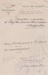 Transmis adressé le 14/02/1923 au Chef des Services Municipaux de Mogador