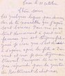 Lettre adressée le 11/10/1960 à la soeur du correspondant