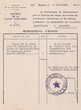 Bordereau d'envoi adressé le 27/11/1945 au Président du Tribunal Rabbinique de Mogador