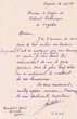 Courrier adressé le 14/11/1938 au Greffier du Tribunal Rabbinique de Mogador