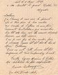 Courrier adressé le 06/03/1939 au Grand Rabbin de Mogador