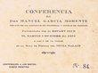Carton d'invitation à la conférence de Don Manuel Garcia Morente