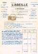 Police d'assurance établie le 20/04/1937 au nom de Abraham Bensoussan