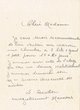 Réservation manuscrite faite pour une chamber d'hôtel