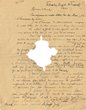 Courrier adressé le 20/07/1921 à la Fédération Sioniste de France à Paris