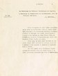 Courrier adressé le 03/07/1944 au Commissaire du Gouvernement auprès du Tribunal du Pacha