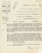 Courrier du 16/05/1949 concernant la faillite de Simon Pinto