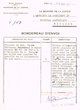 Bordereau d'envoi du 11/02/1957 concernant la succession de Messod Benzacar