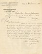 Courrier adressé le 20/02/1912 à Isaac Abensur, Président de la communauté Israélite de Tanger