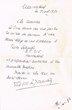 Lettre adressée le 29/10/1953 à un correspondant nommé Marheih