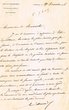 Lettre de voeux adressée le 29/12/1908 au Ministre à l'ambassade d'Espagne