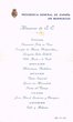 Menu de table présenté le 28/07/1925