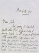 Lettre adressée le 20/12/1911 à Sidney Hatchwell