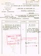Bordereau d'envoi adressé le 06/01/1953 au Président du Tribunal Rabbinique de Mogador