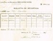 Bulletin de Réception rédigé le 14/06/1938 pour Mr Crevollin