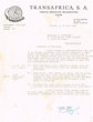 Courrier adressé le 28/03/1958 au Directeur de l'Hôtel Beau Rivage de Mogador