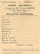 Bulletin individuel type, fiche d'hôtel en 1950