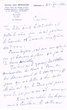 Lettre adressée le 23/12/1974 à Raphael Benazeraf de Neuilly-sur-Seine