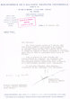 Lettre adressée le 21/01/1975 à Raphael Benazeraf de Neuilly-sur-Seine