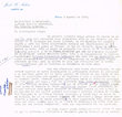 Lettre adressée le 03/08/1973 à Raphael Benazeraf de Neuilly-sur-Seine