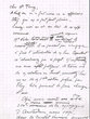 Brouillon d'une lettre adressée en 1974 à Jonathan Thursz