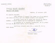 Lettre adressée le 30/10/1968 à Raphael Benazeraf de Neuilly-sur-Seine