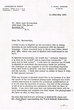 Lettre adressée le 22/05/1967 au Pr. Mair José Bernadete de New York