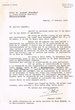 Lettre adressée le 01/02/1968 à Raphael Benazeraf de Neuilly-sur-Seine