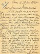 Lettre adressée le 29/01/1947 à Raphael Benazeraf de Casablanca