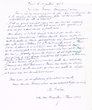 Lettre adressée le 11/07/1958 à Raphael Benazeraf de Paris