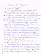 Lettre adressée le 24/04/1975 à Raphael Benazeraf de Neuilly-sur-Seine
