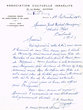 Lettre adressée le 14/09/1960 à Raphael Benazeraf