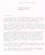 Lettre adressée le 28/02/1971 à David Corcos de Jérusalem