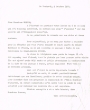 Lettre adressée le 09/10/1964 à David Corcos de Jérusalem