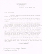 Lettre adressée le 31/03/1966 à Raphael Benazeraf de Neuilly-sur-Seine