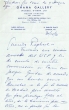 Lettre adressée le 31/10/1961 à Raphael Benazeraf de Neuilly-sur-Seine