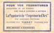 La papeterie de l'Imprimerie d'art à Rabat, carton publicitaire
