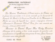 Carton d'invitation de la "Fédération Nationale", Anciens Combattants d'Orient